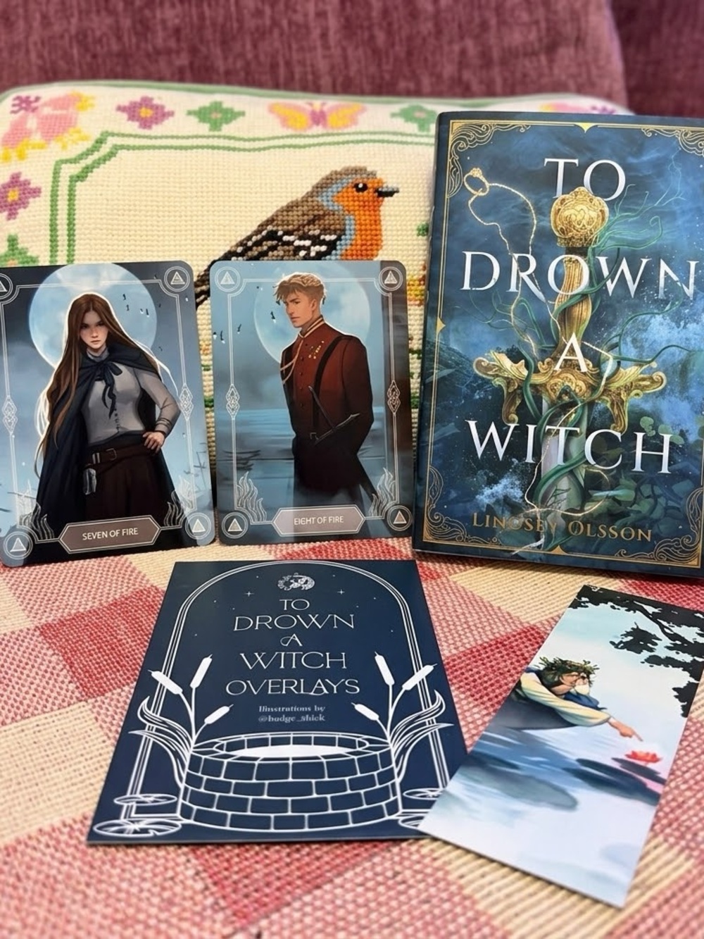Fairyloot To drown a witch hardcover with overlays and tarot cards